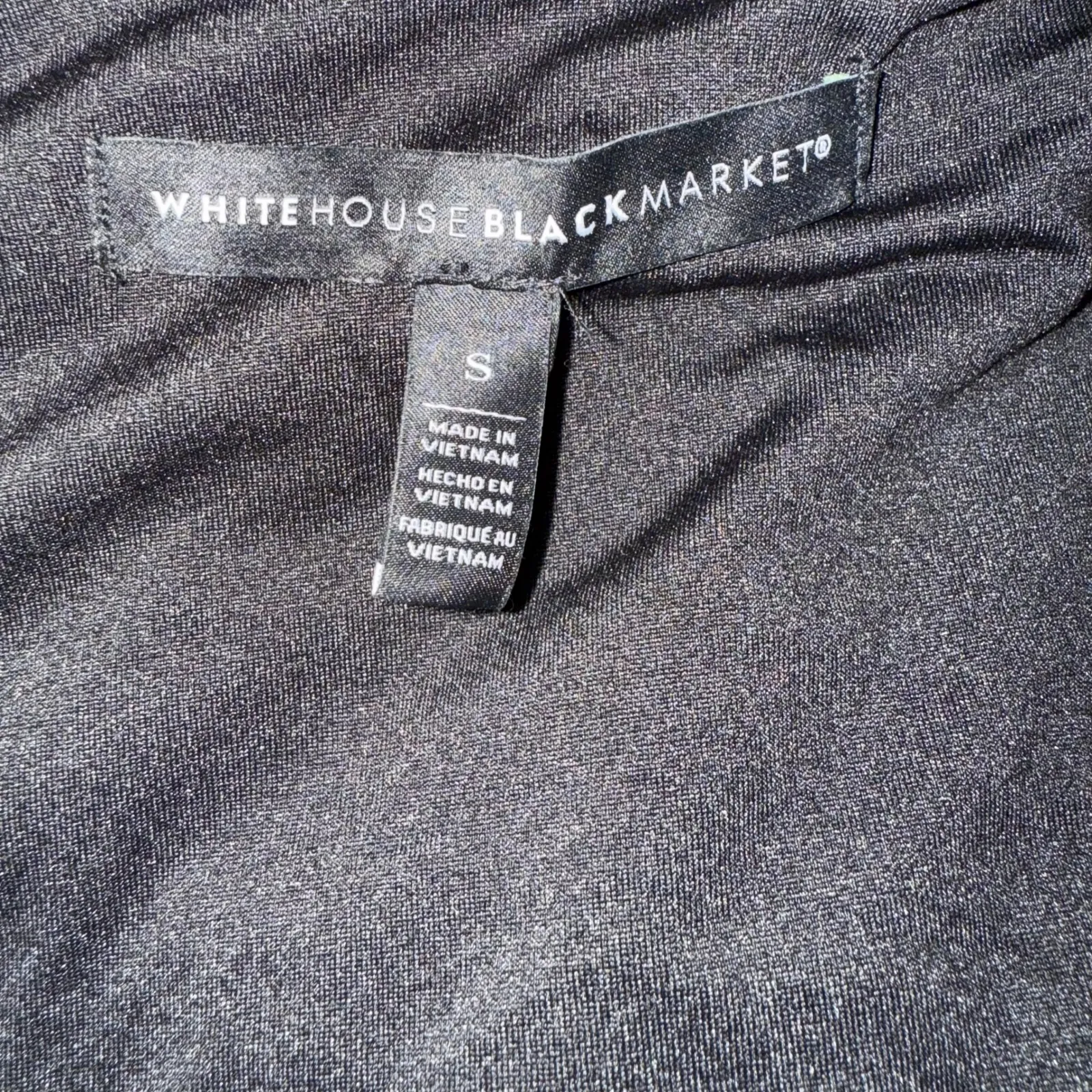 WHITE HOUSE BLACK MARKET Long Sleeve‎ Cinch Waist Button Front Top EUC Small - Image 9