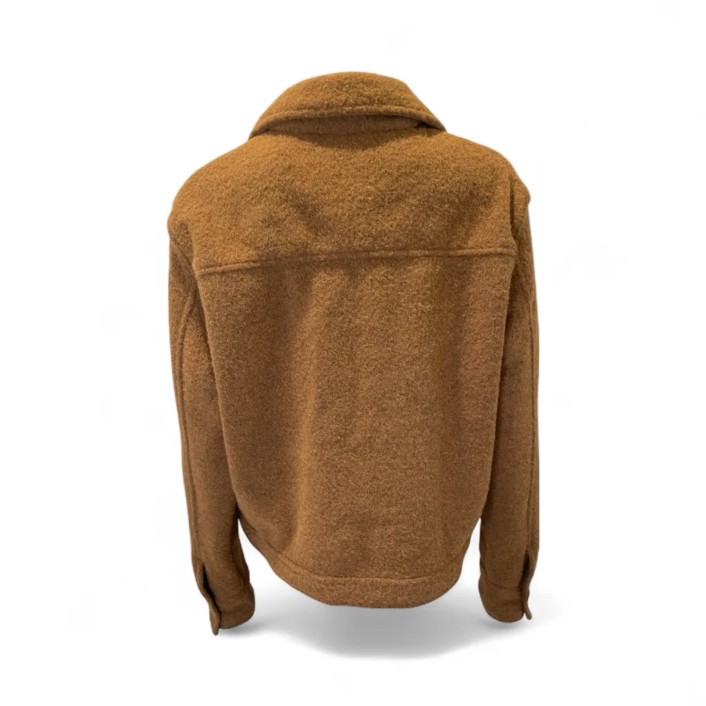 Joie cropped Brown Button-Up Jacket size L - Image 3