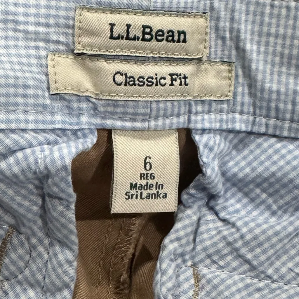 LL Bean Khaki Cargo Pants Women’s 6 Tan - Image 3