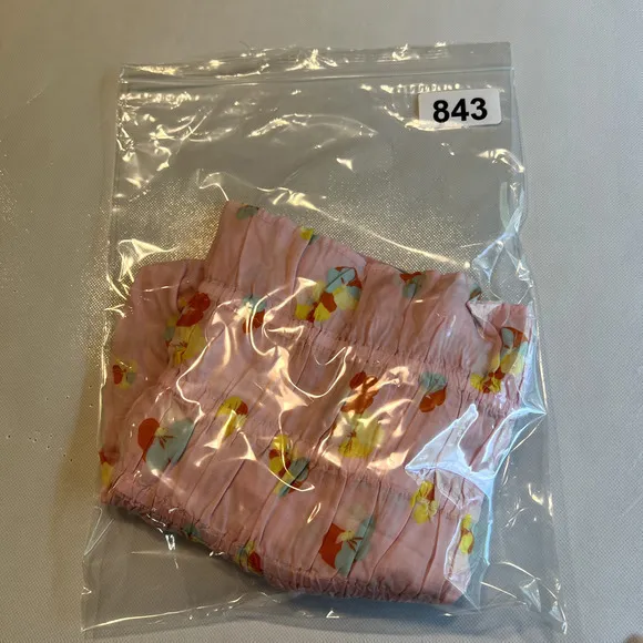 BP Womens Pink 3X Smocked Halter‎ Top Floral Print Ruffle Trim Sleeveless - Image 9