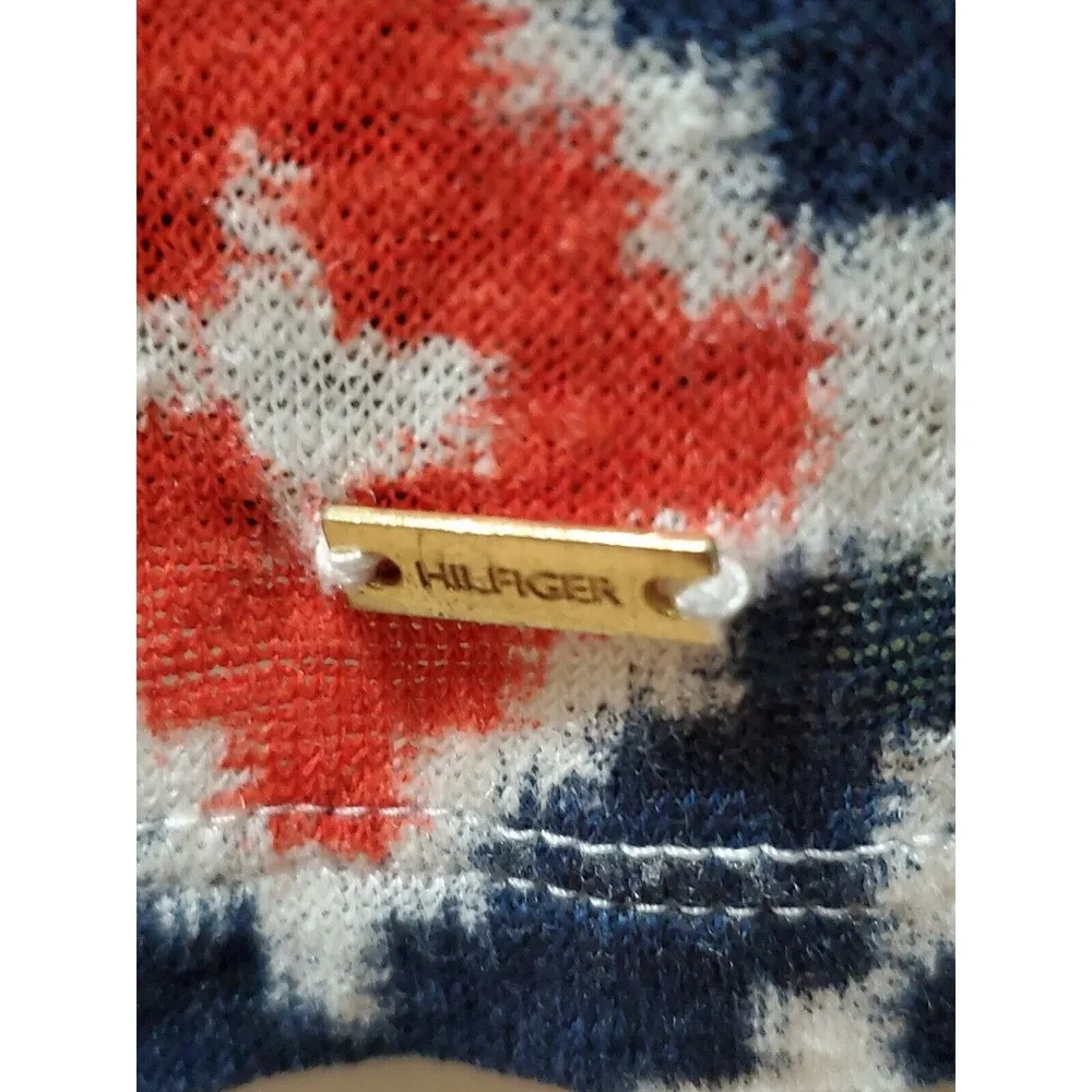 Tommy Hilfiger Multicolor Linen Scoop Neck Short Sleeve Top Blouse Size S/P - Image 11