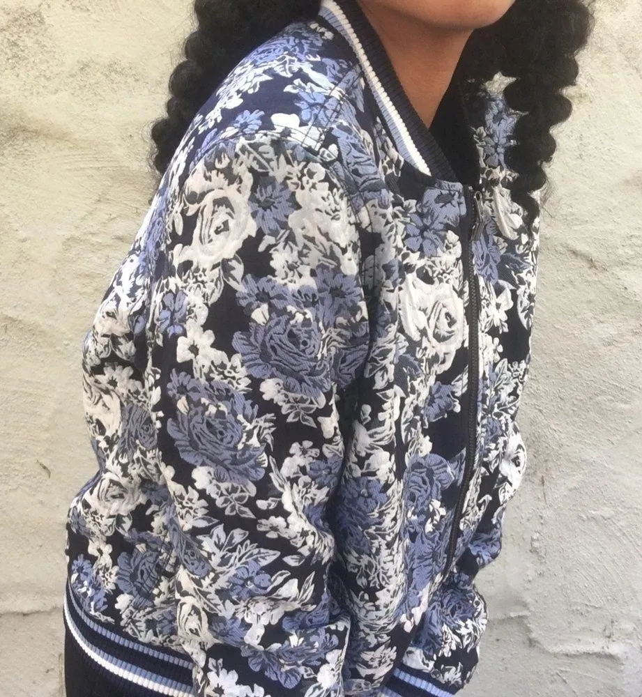 Reversible floral bomber jacket - Image 5