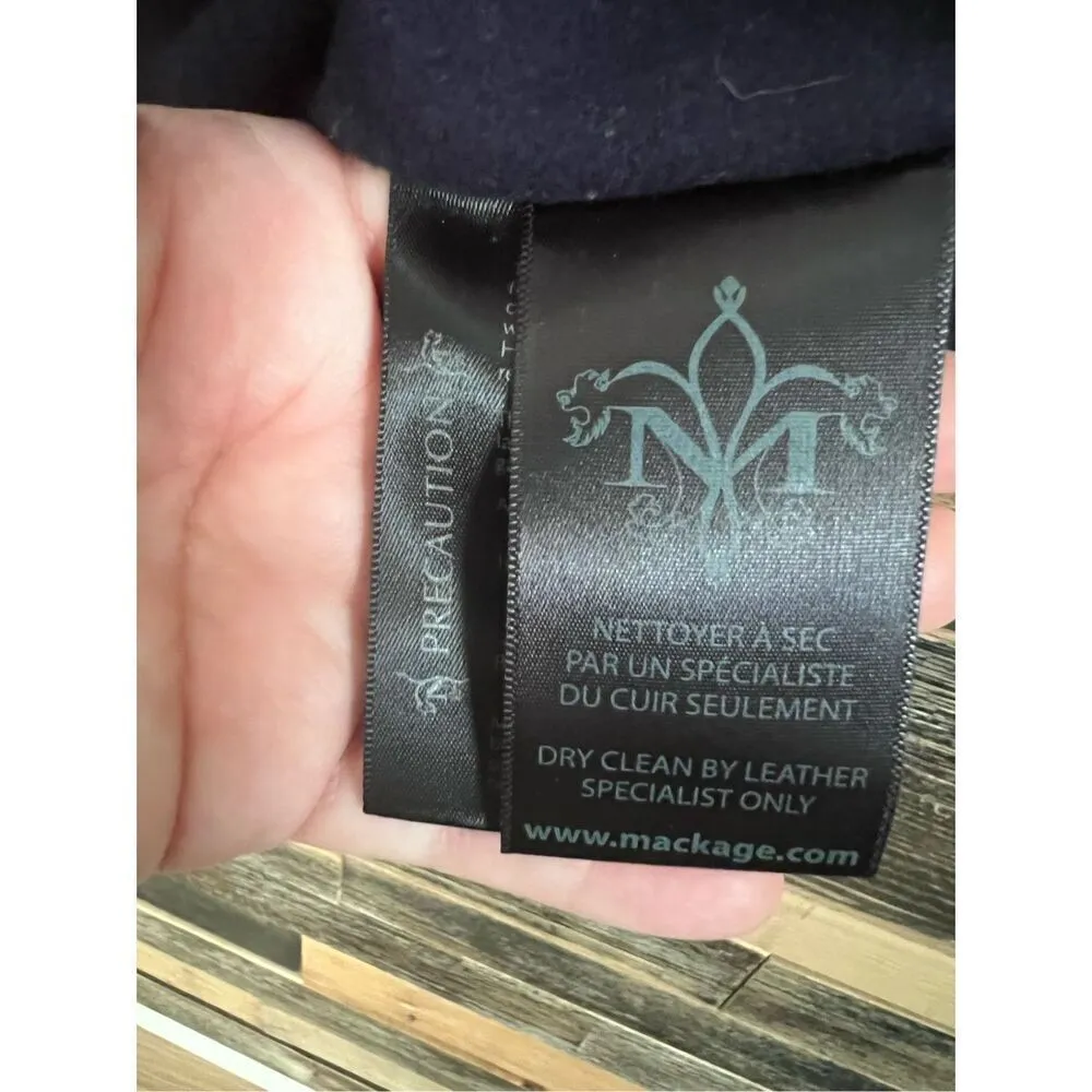 Mackage Wool Navy Blue/Black Jacket Coat fit sz M - Image 5