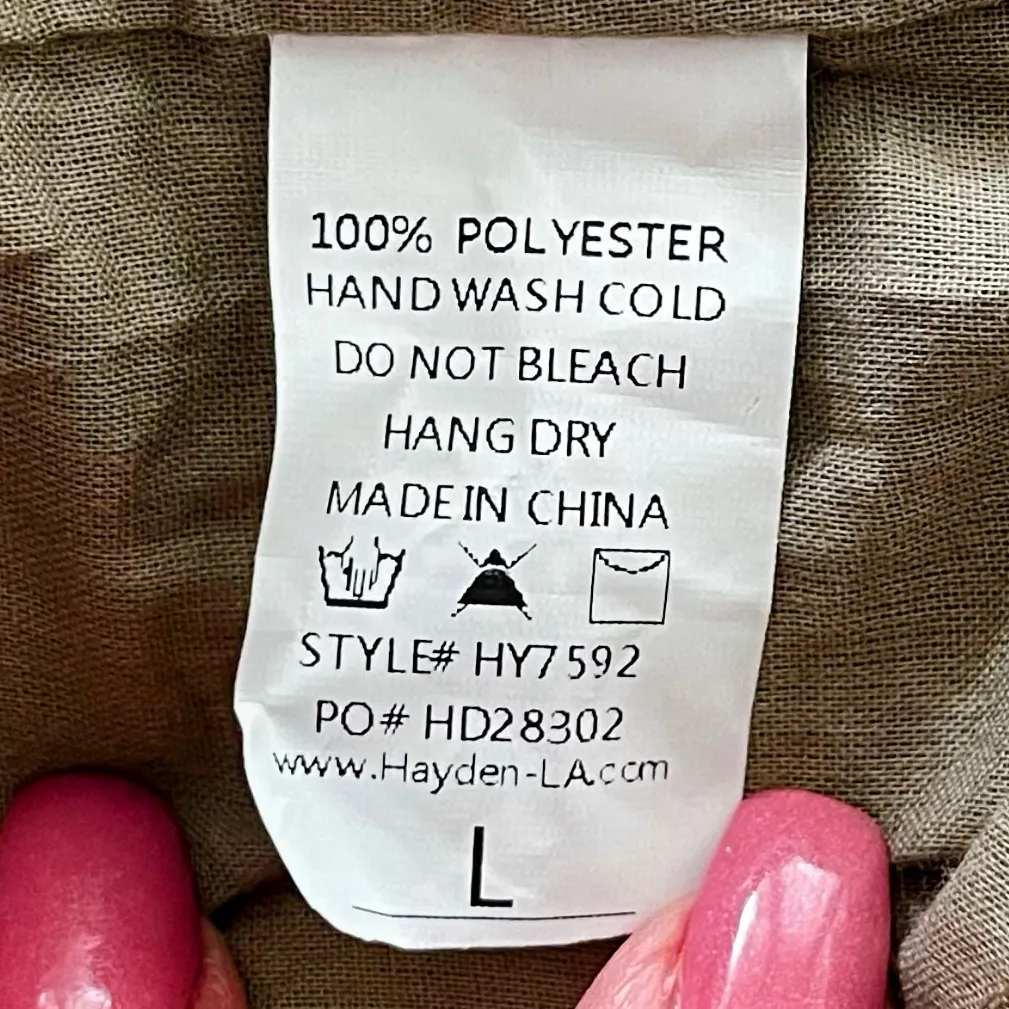 Hayden Women’s Brushed Floral Detailed Puff Sleeve Square Neck Top L - Image 13