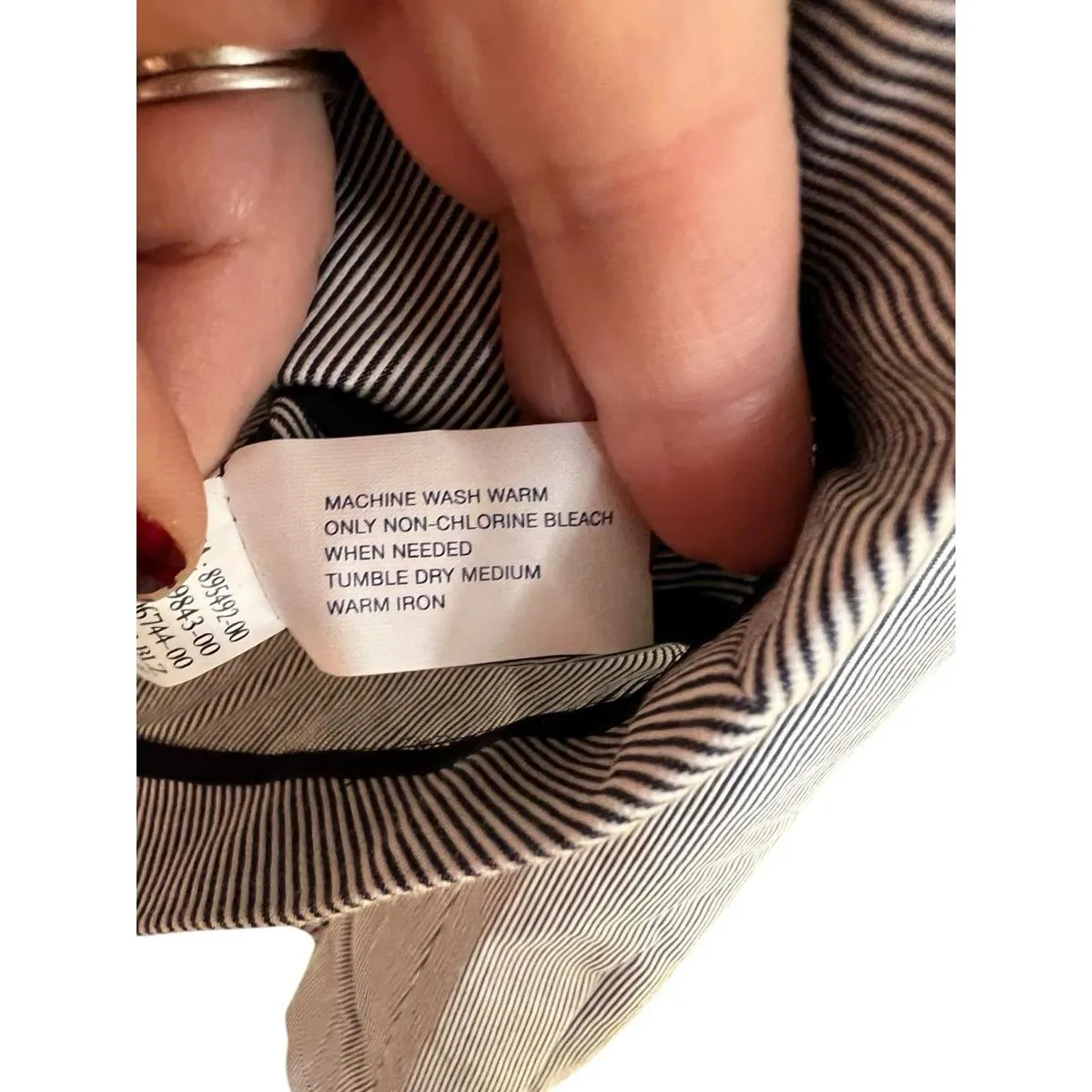 Gap Women's 6 Blue White Seersucker Striped Academy Blazer Jacket Pockets Casual - Image 5