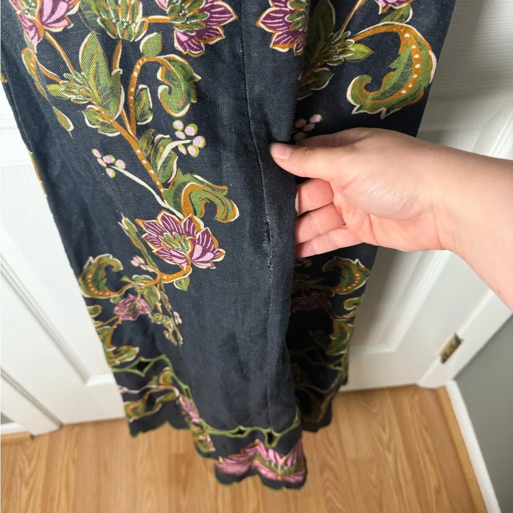 Farm Rio Black Ravenala Short Sleeve Maxi Dress XS - Image 7