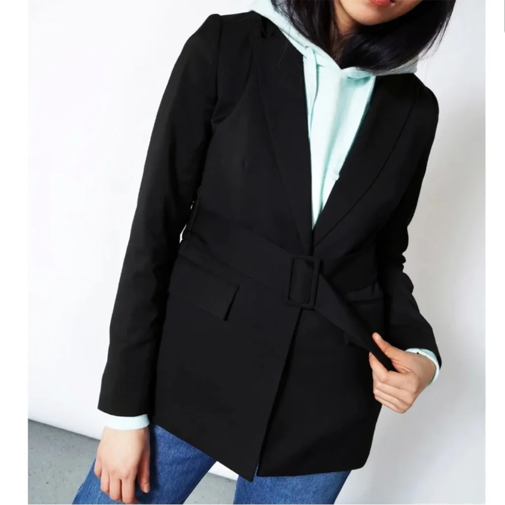 Wildfang empower belted blazer black small - Image 2