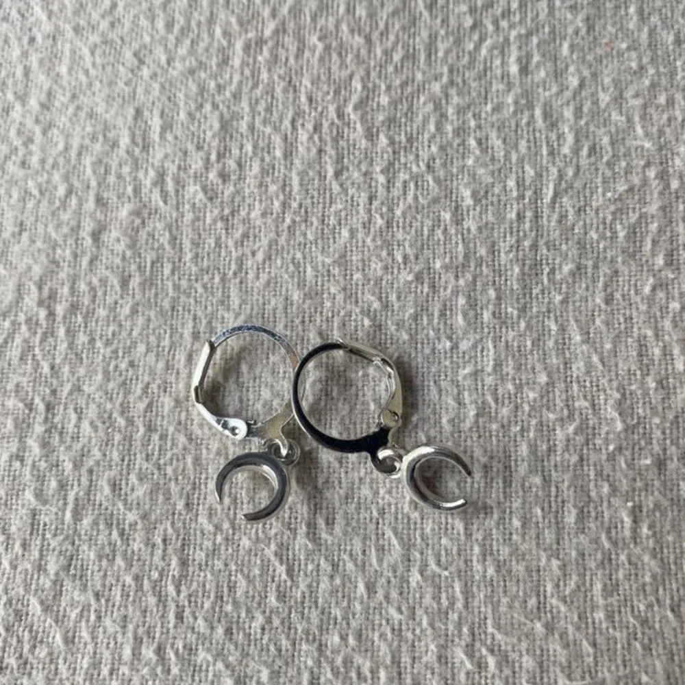 silver moon clasp earrings - Image 4