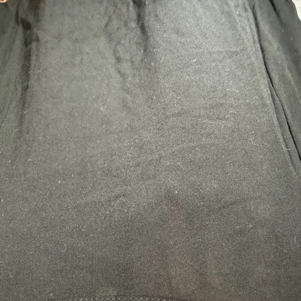 Pink Owl made in USA Black‎ Chevron Detail hem Boho Top Womens size large - Image 4