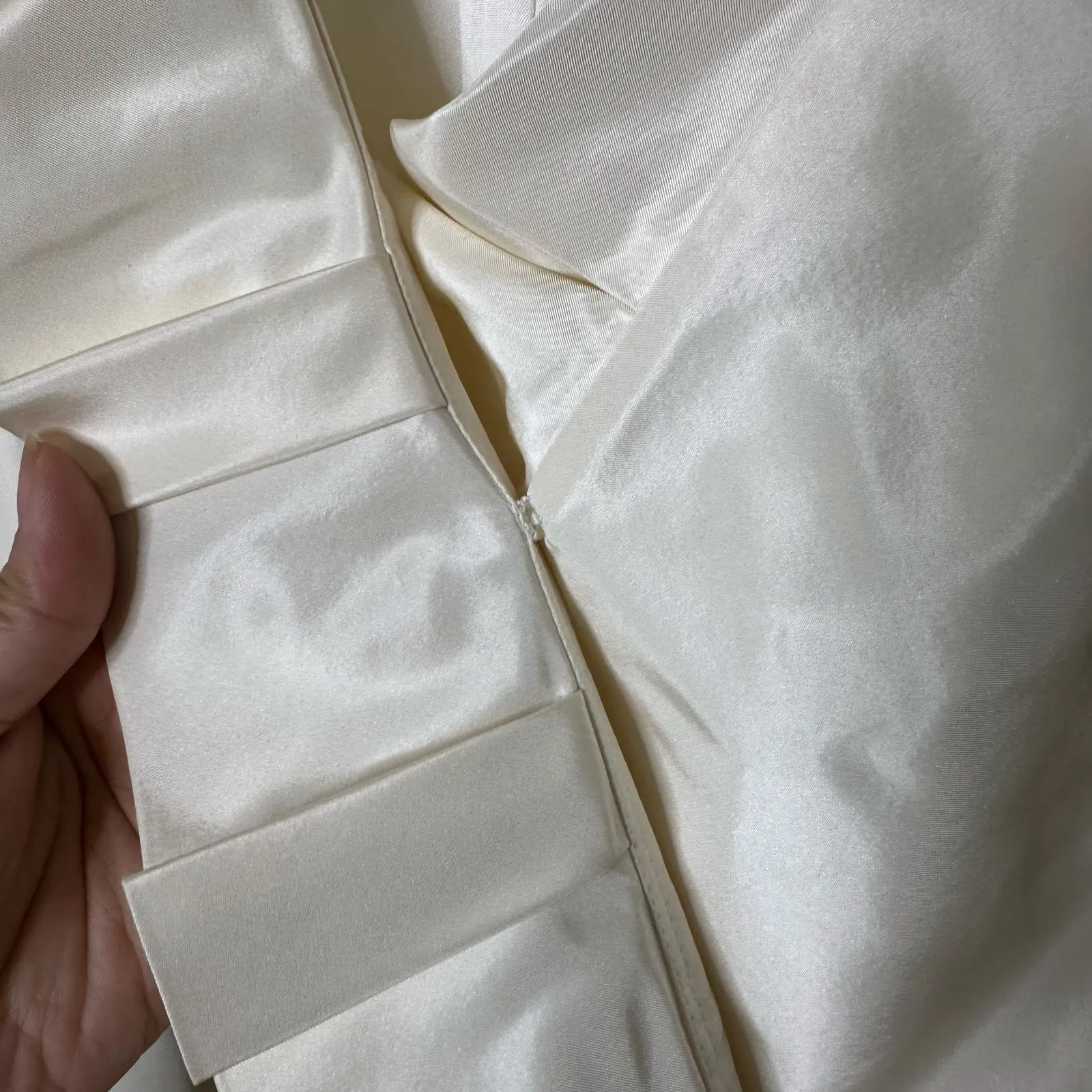 Ricki Freeman Teri Jon 100% Silk Double Breasted Jacket Blazer MOTHB MOTHG‎ Sz 8 White - Image 4