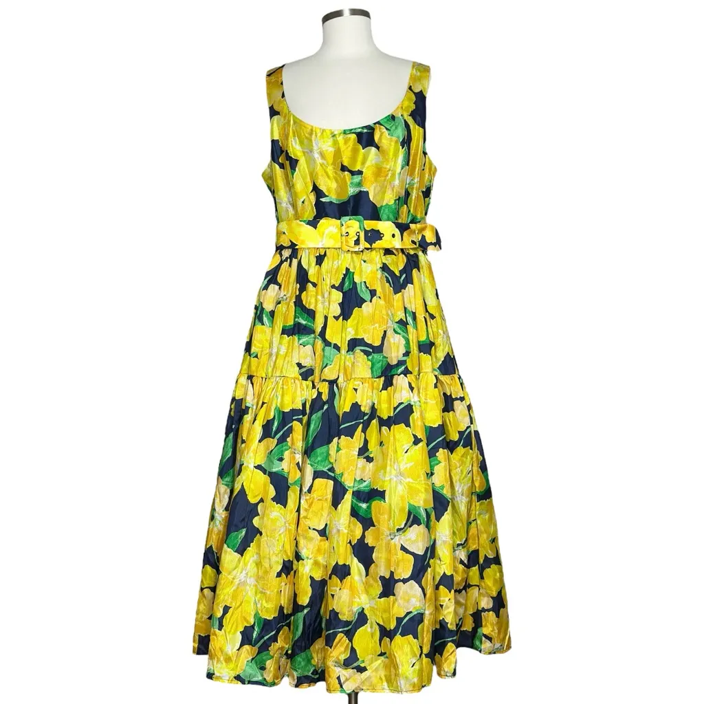 HUTCH x ANTHROPOLOGIE Alice Maxi Dress, Navy Watercolor Orchids, 18W - Image 8