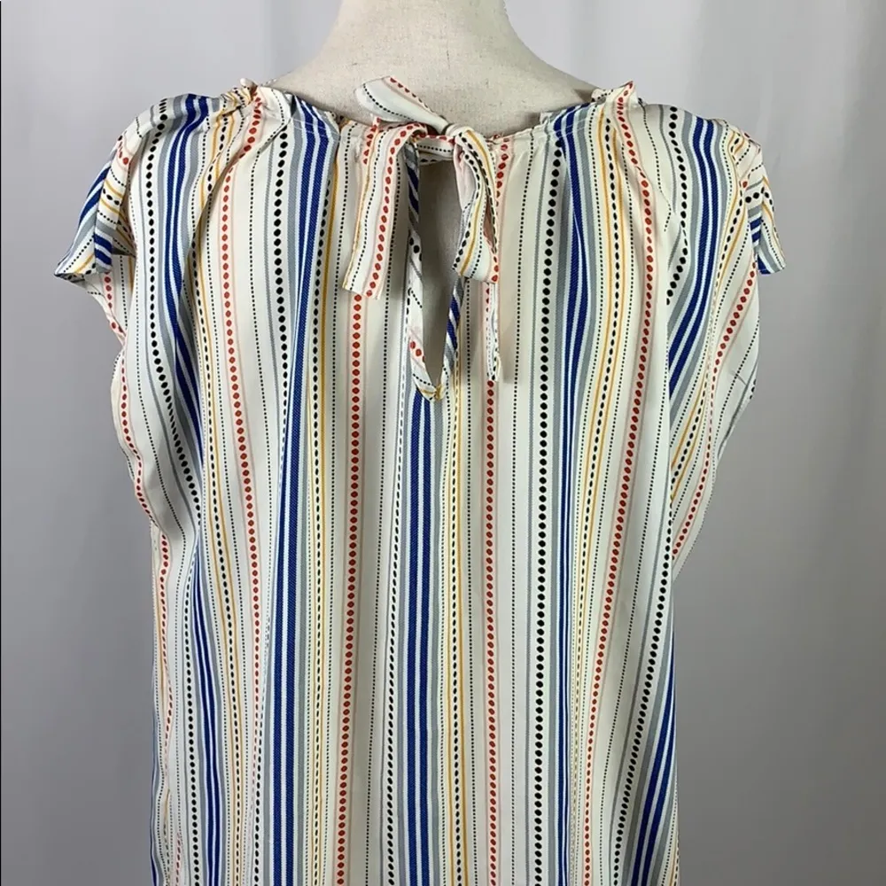 Lauren Conrad EUC striped bow tie back blouse - Image 2