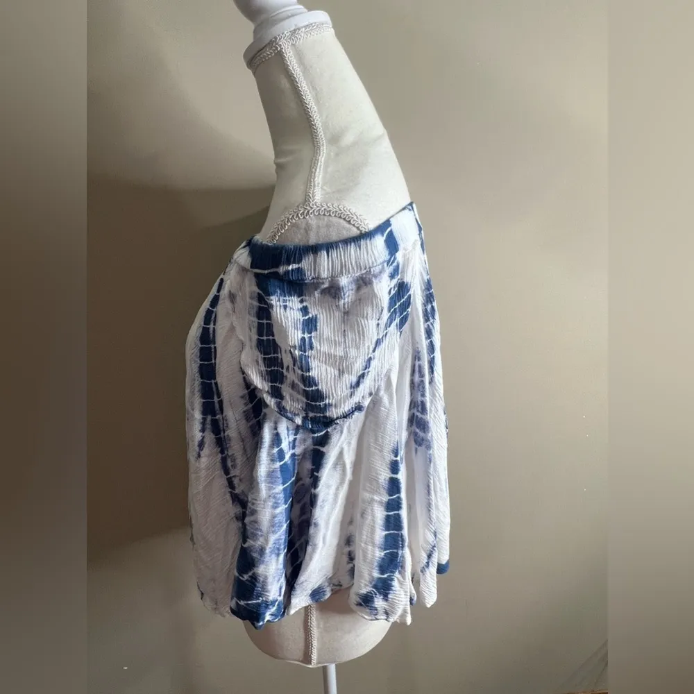 NWT ppla clothing .com blue tye dye off the shoulder top size medium - Image 6