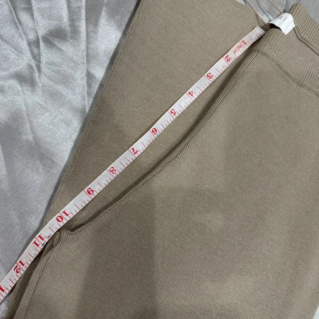 Meshki Rosetta Flare Knit Pants Taupe - Image 9