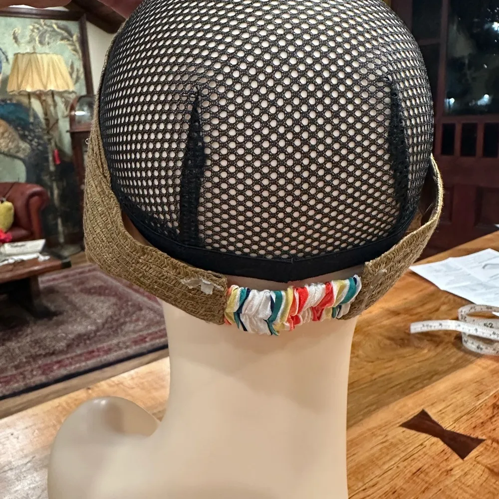 NWOT Ocean Pacific Stylish Tan Rafia Visor Hat - Image 4