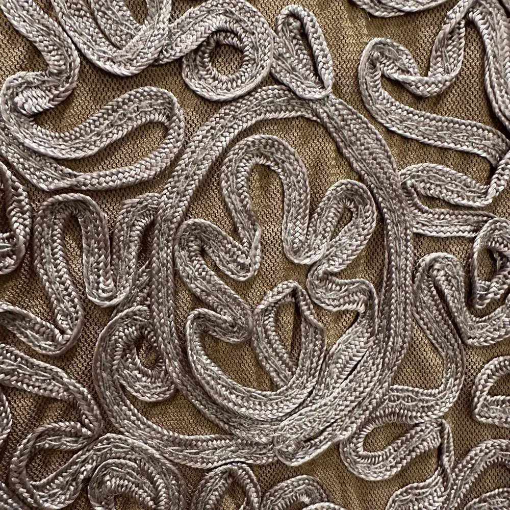 Sundance Tan & Grey Elmeera Soutache Appliqué Dress Size Large L - Image 6