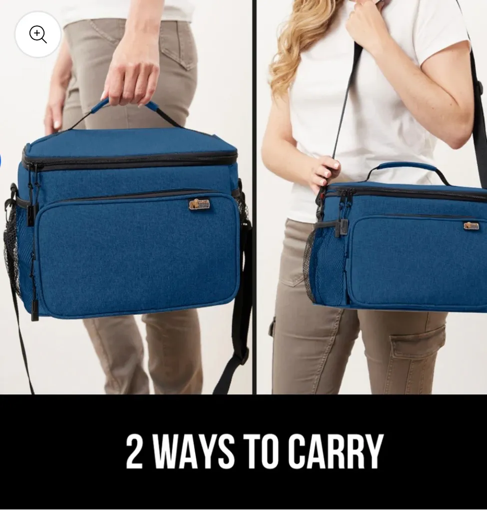 Gorilla grip insulated lunch bag Blue - Image 6