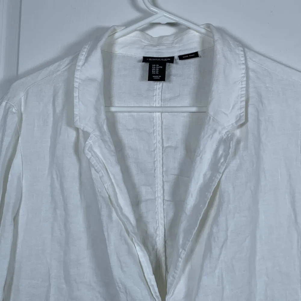 Jones & CO Jones New York White Blazer 100% Linen Size XL EUC #4518 - Image 2