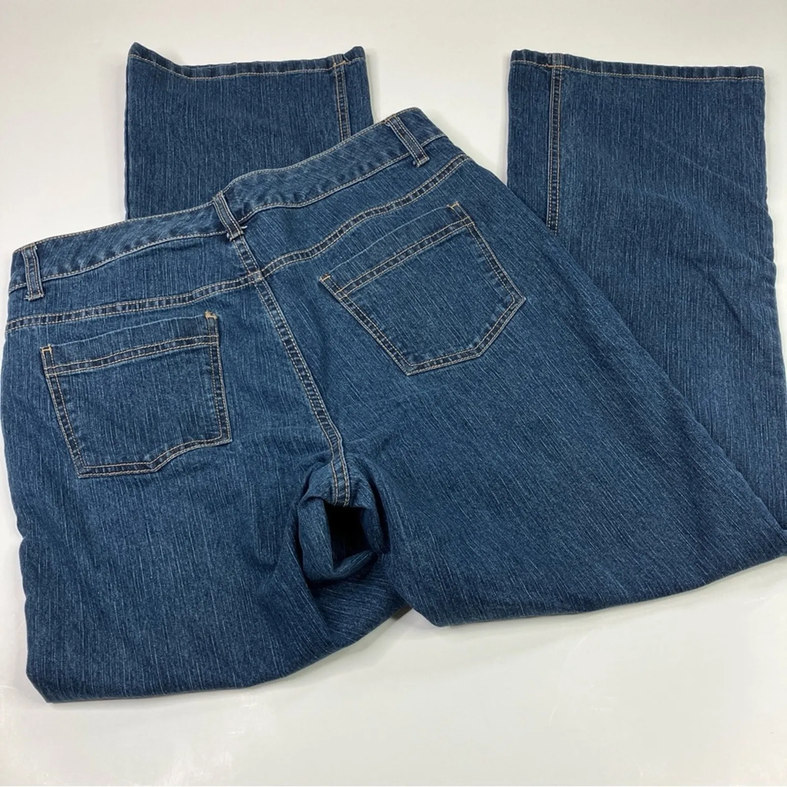 Christopher & Banks | Modern Fit Dark Wash Denim Jeans Cotton Blend 8 SHORT - Image 6