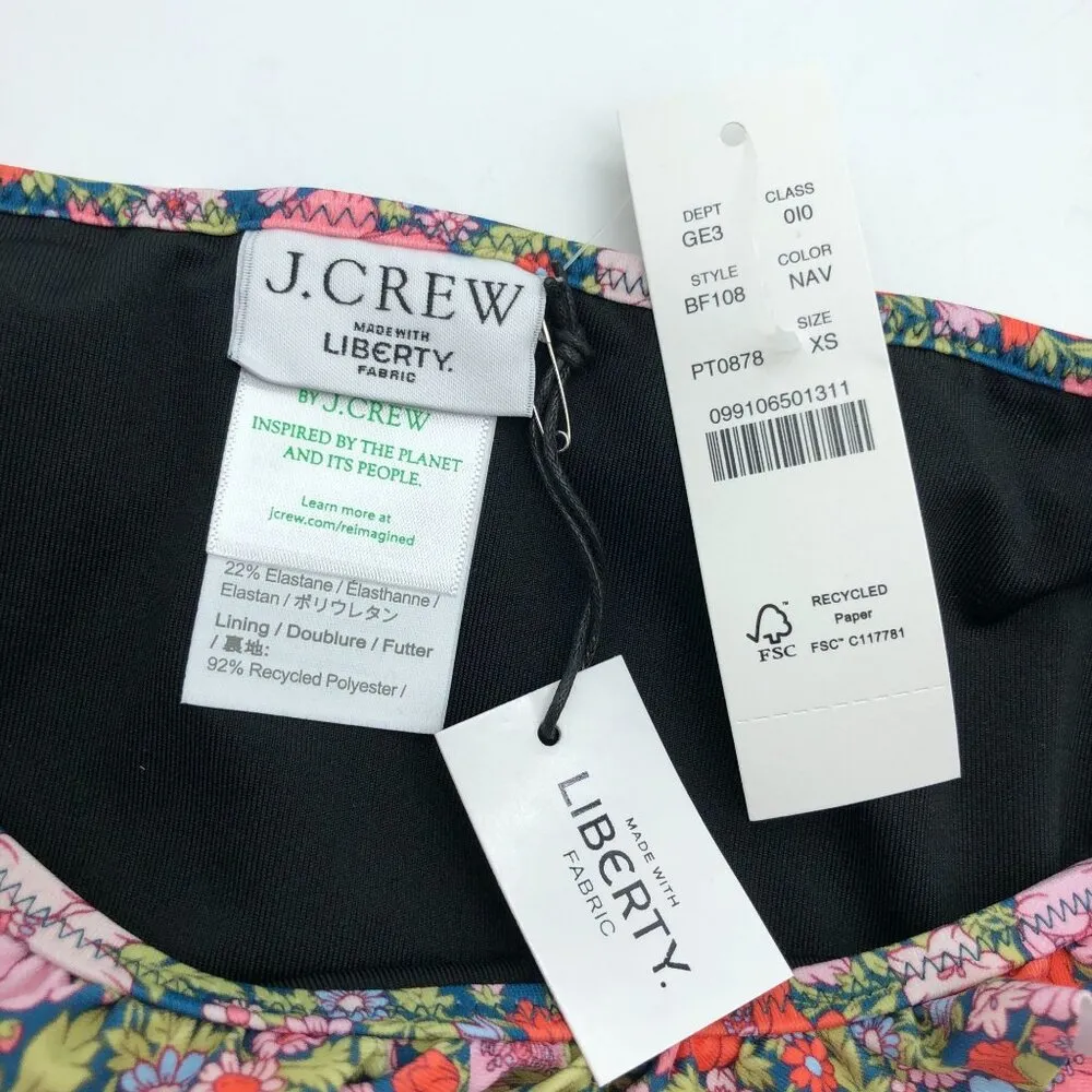 J.Crew String Hipster Full Coverage Ruffle Swim Bikini Bottom Liberty Pink XS - Image 4