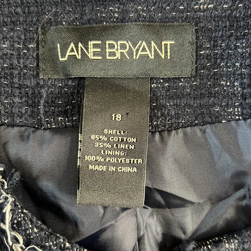 LANE BRYANT Cropped Blazer Jacket Size 18 - Image 5