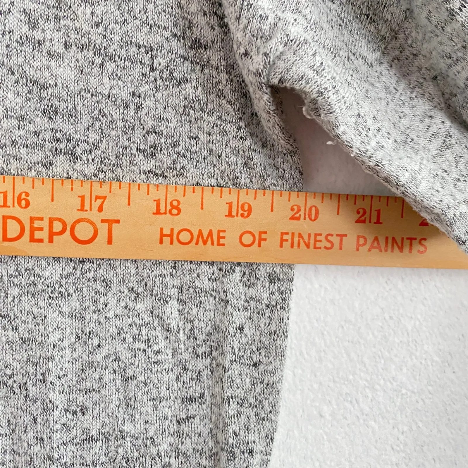 Potters Pot Gray Marled V Neck Lace Trim Long Sleeve Soft Knit Sweater Top M Size M - Image 9