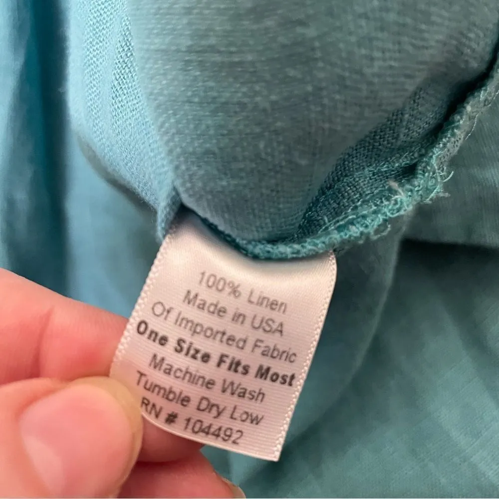 Lagenlook Blue 100% Linen Studio Shacket by ITEMZ‎ Chris Baumgartner One Size Size undefined - Image 7