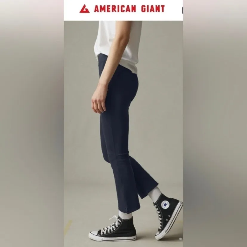 American Giant Black Ponte Knit Kick Flare Pants Sz.4 - Image 2