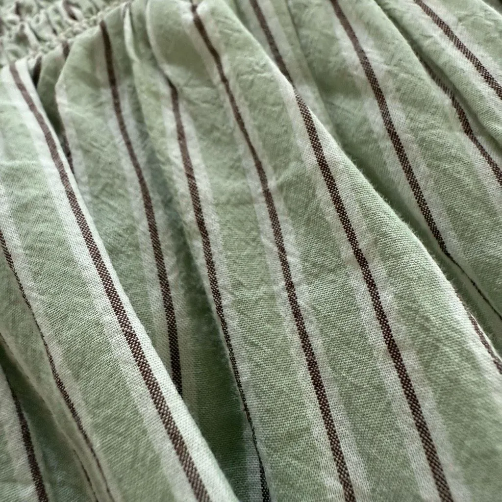 Madewell The Melody Smocked Midi Dress NP125 Pistachio $118 XS - Image 9