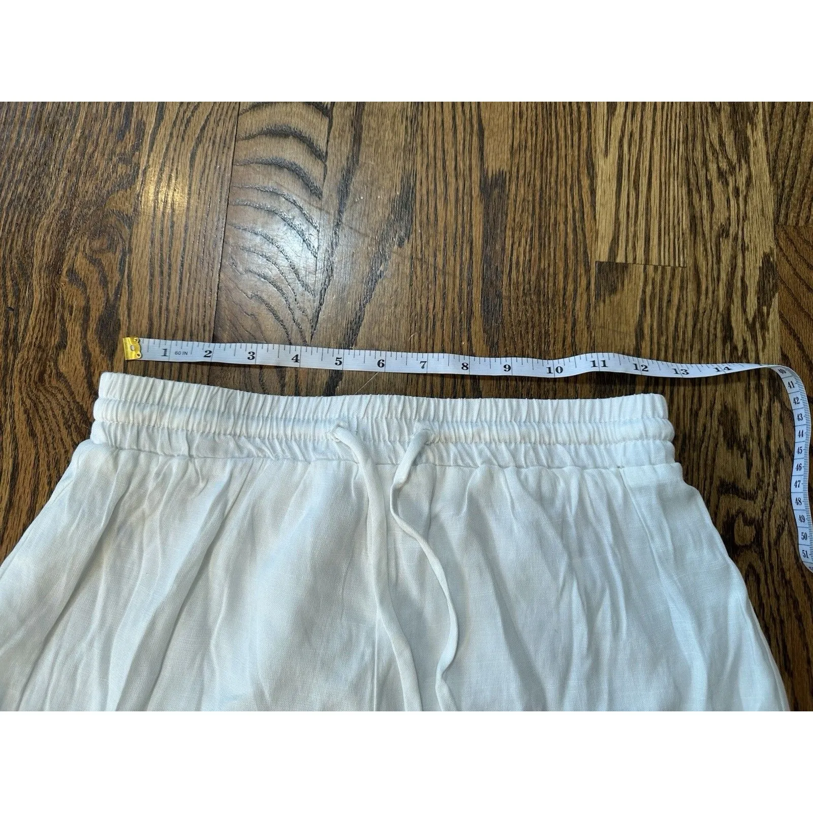 Princess Polly Women's White Lined Relaxed Shorts Sz 4 Beach Summer Coastal Soft - Image 3