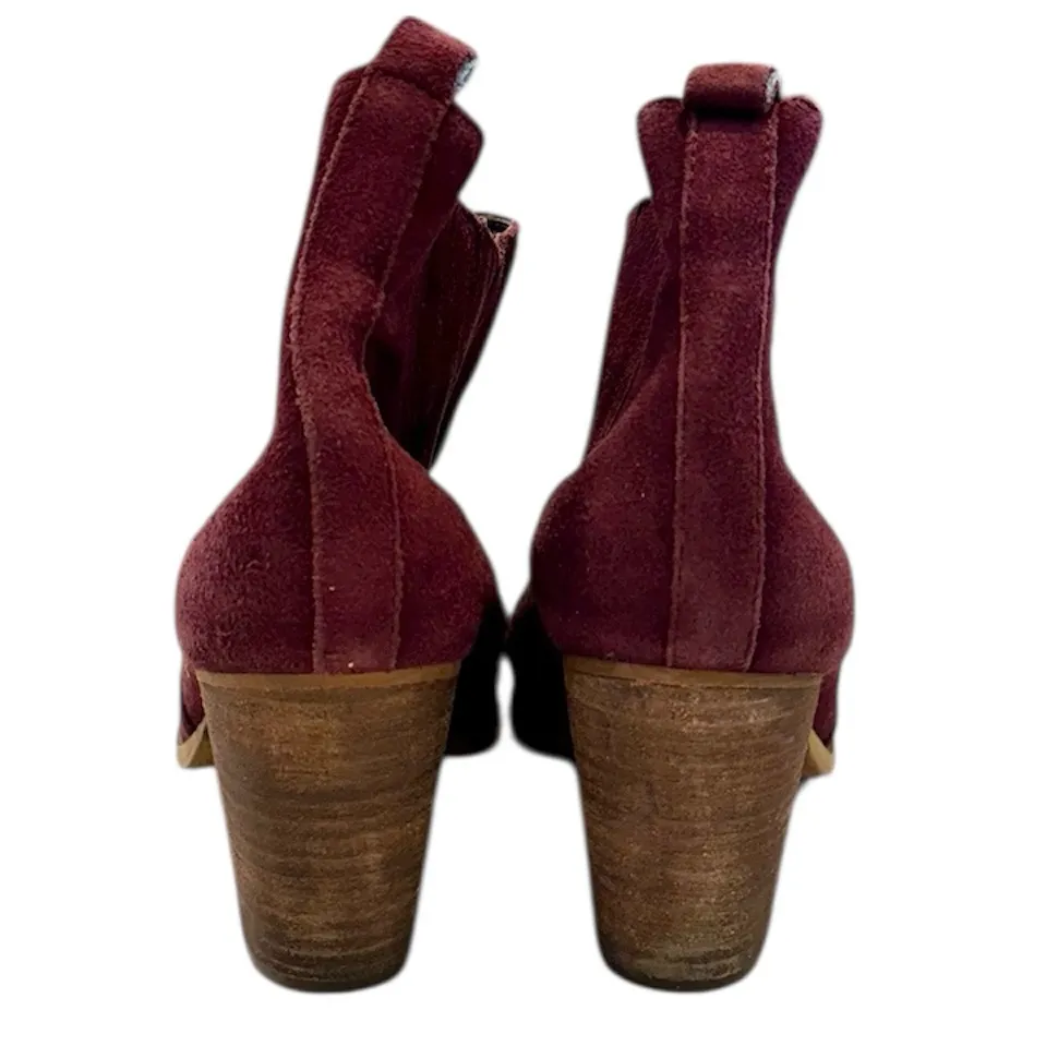 Crown Vintage Maroon Ankle Booties - Image 9