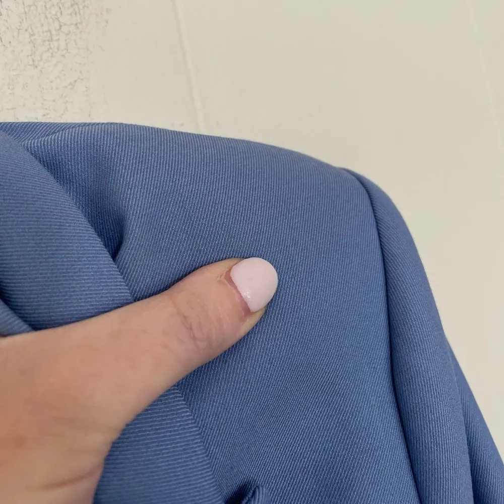 Endless Rose Periwinkle Blue Blazer Jacket One Button Shoulder Pads ~ Size M - Image 6