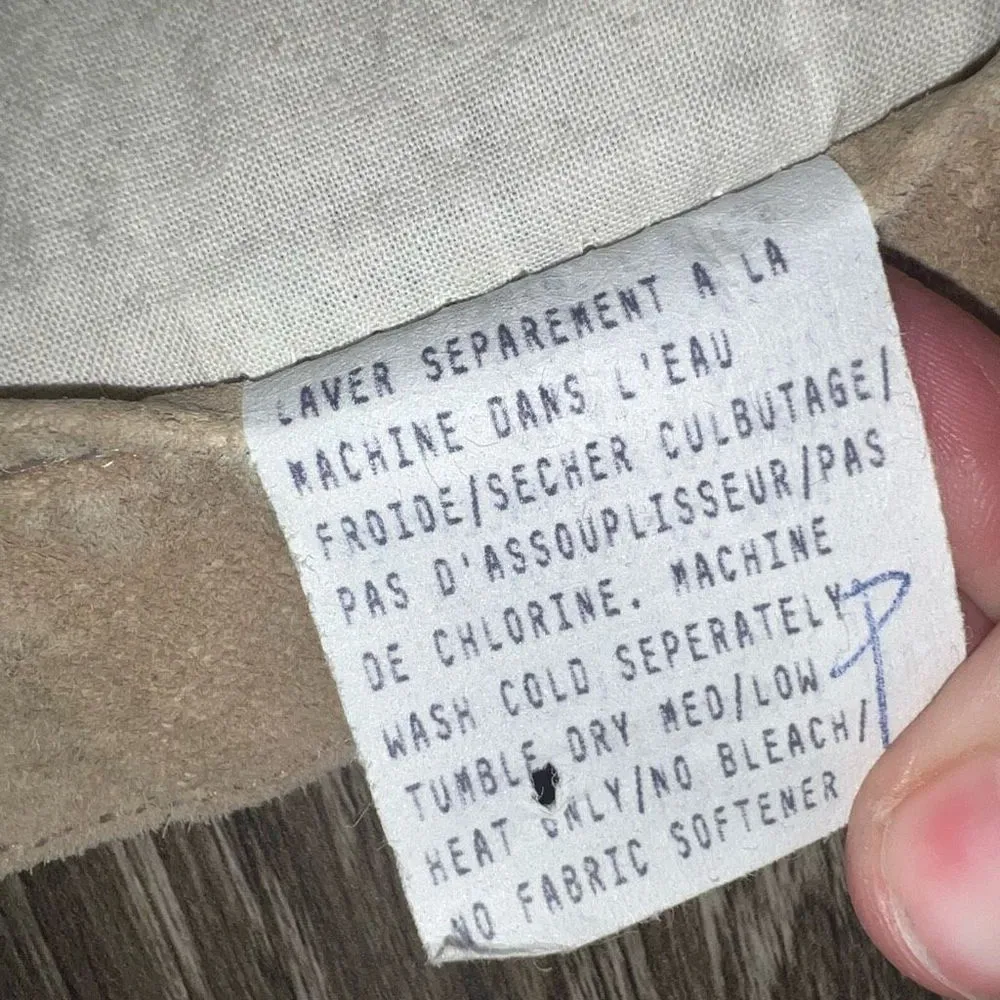 Skotts Tan Suede Leather Pants Size 14/26 - Image 9