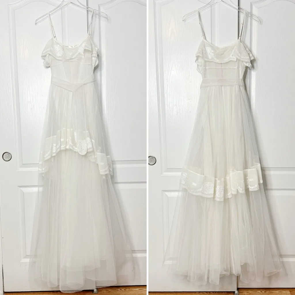 NWT LOVESHACKFANCY Avianna Antique Gown White Size 2 Silk - Image 7