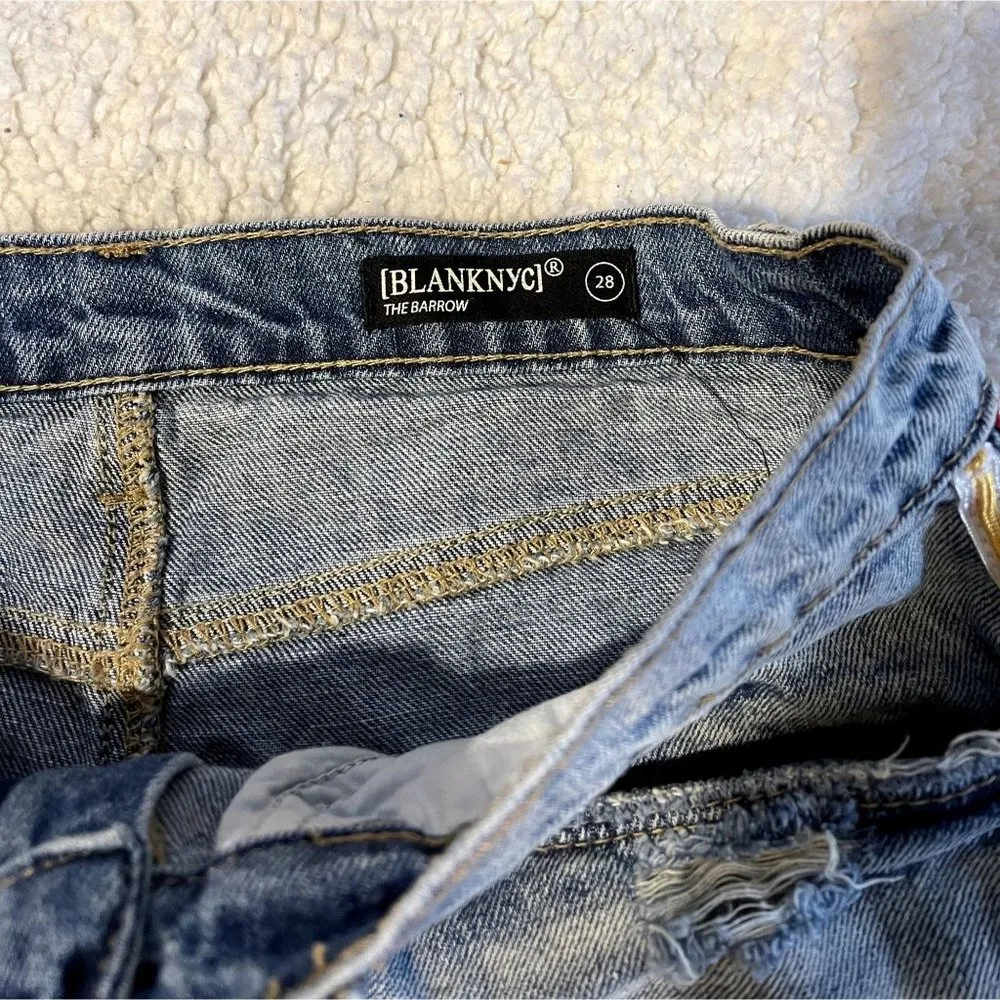 BLANK NYC The Barrow High Rise Distressed Shorts - Image 8