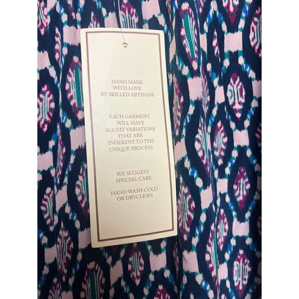 Figue Silk Brigitte Ikat Pattern Maxi Dress NWT Sz. M Size M - Image 13