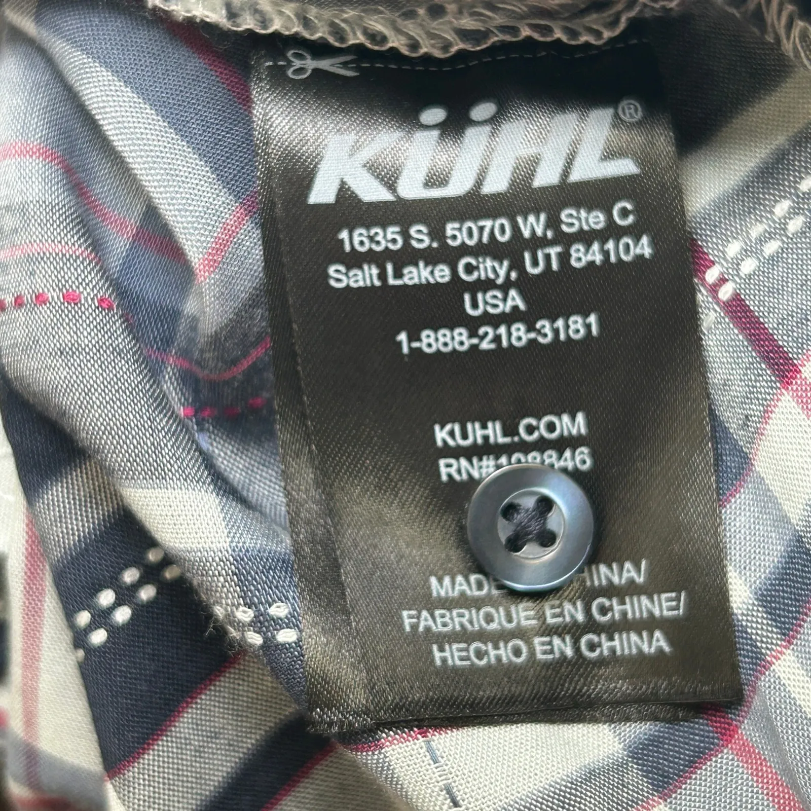 NWT Kuhl Women's Spectra Plaid Shirt Sail Blue Button Up‎ Long Sleeve Top Size L Size L - Image 8