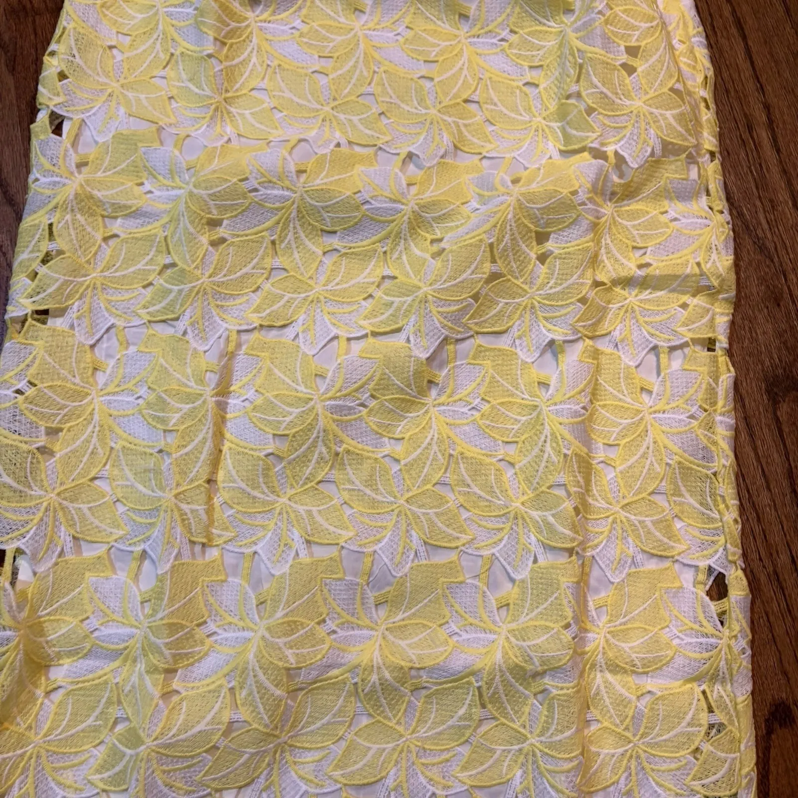 NWT Anthropologie Sunday in Brooklyn Overlay‎ Maxi Floral Skirt yellow white XS - Image 3