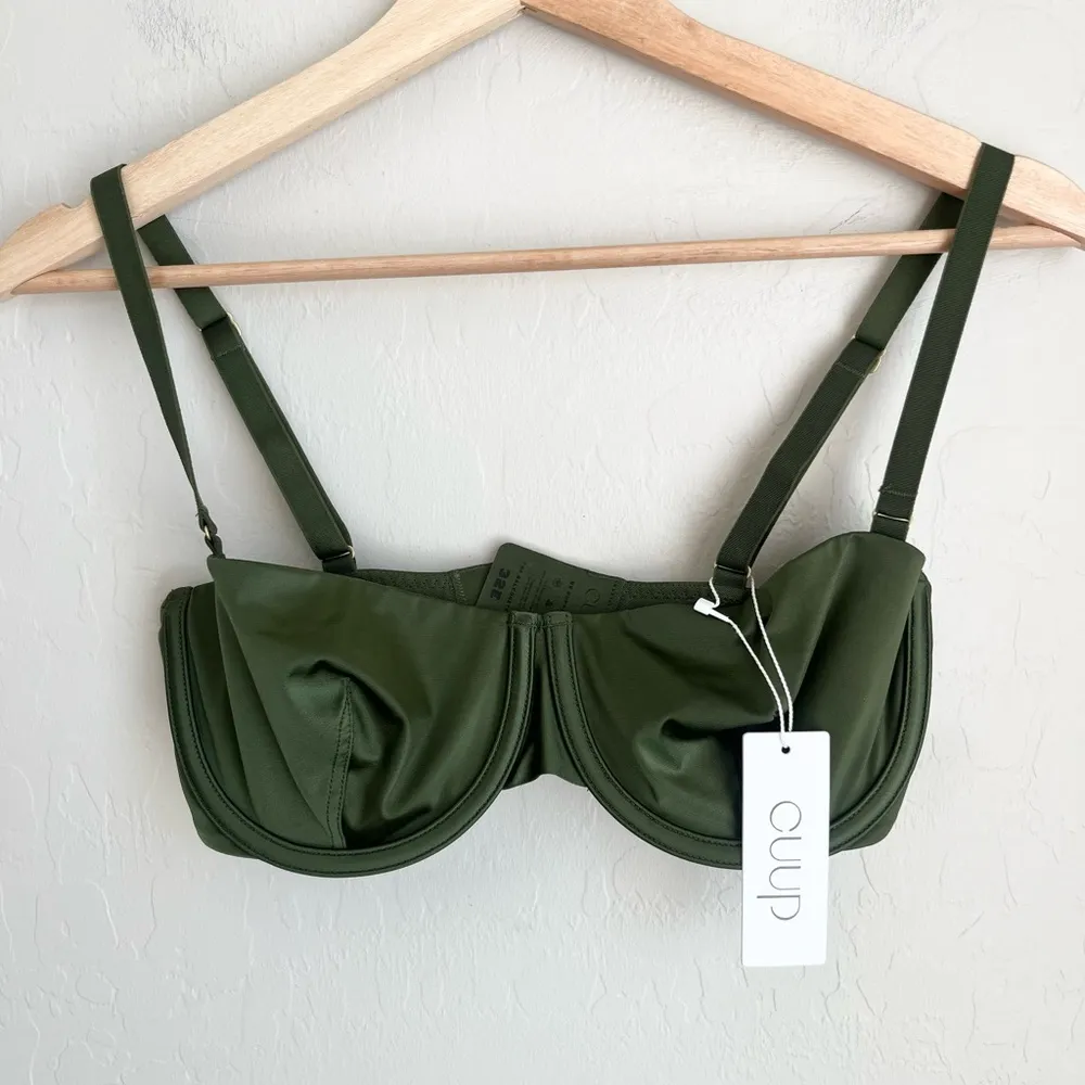 NWT CUUP the balconette bra shine vine green 32 E Size undefined - Image 4