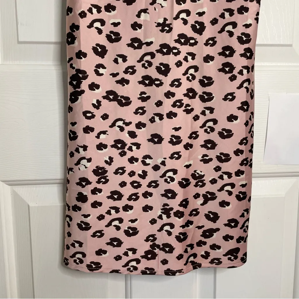 Love Tree Pink Leopard Print Slip dress Size Small girly retro coquette mobwife - Image 2