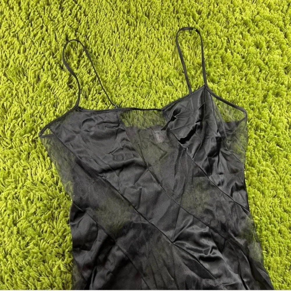 Viral Rare Fredericks of Hollywood Black Panel Sheer Maxi Dress Slip Dress - Image 4