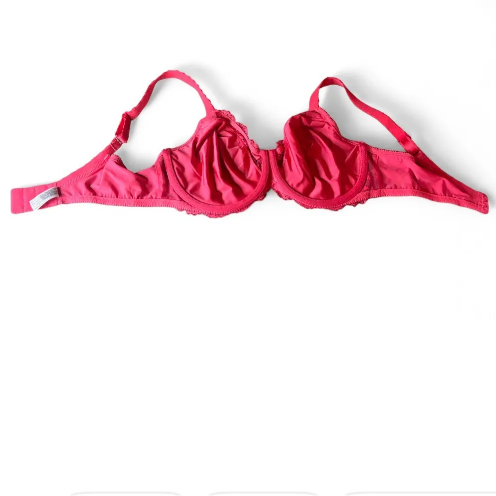 Wacoal Lace Trim Awareness Underwire Bra Red 38D - Image 2