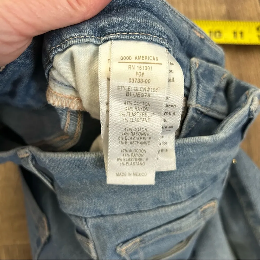 Good American Good Legs Ankle Skinny Jeans Blue 378 25 - Image 4