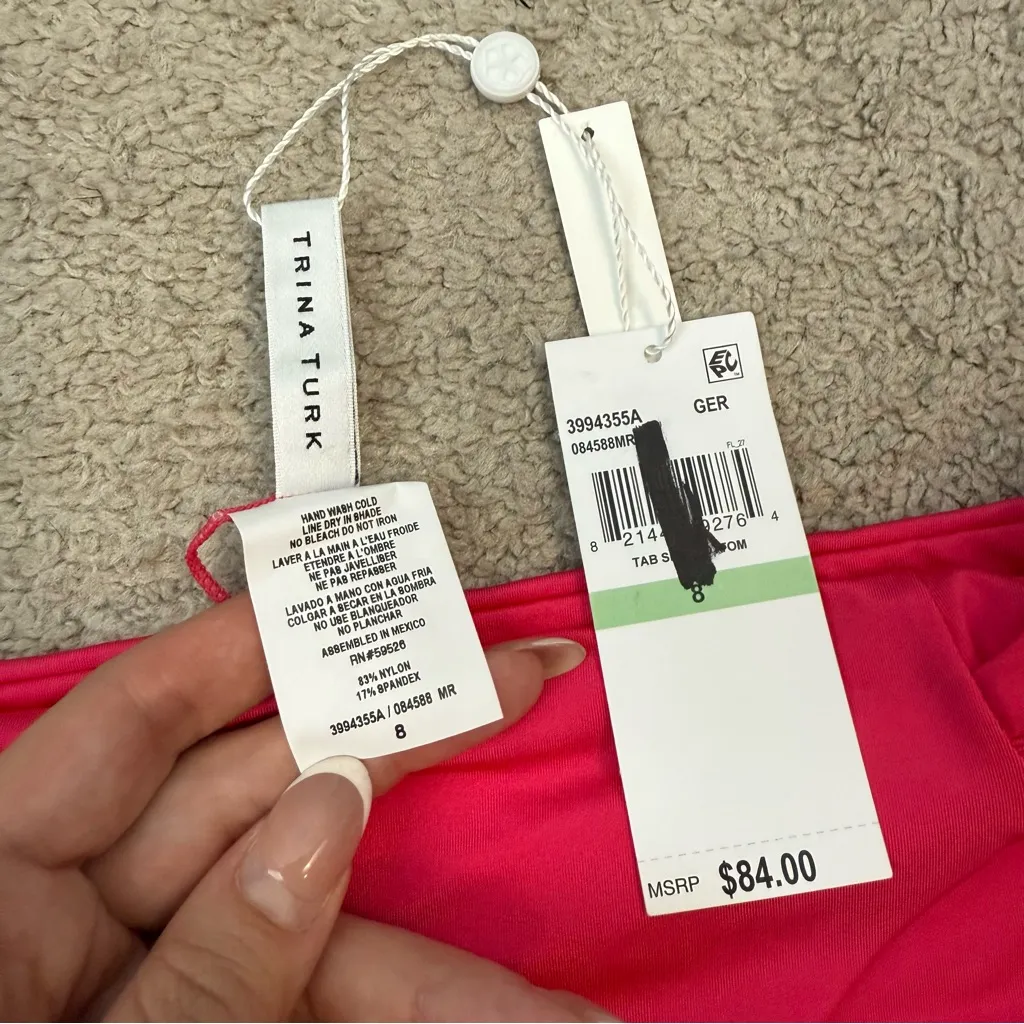 Trina Turk Tab Side Bikini Bottom Cannes Coral 8 - Image 5