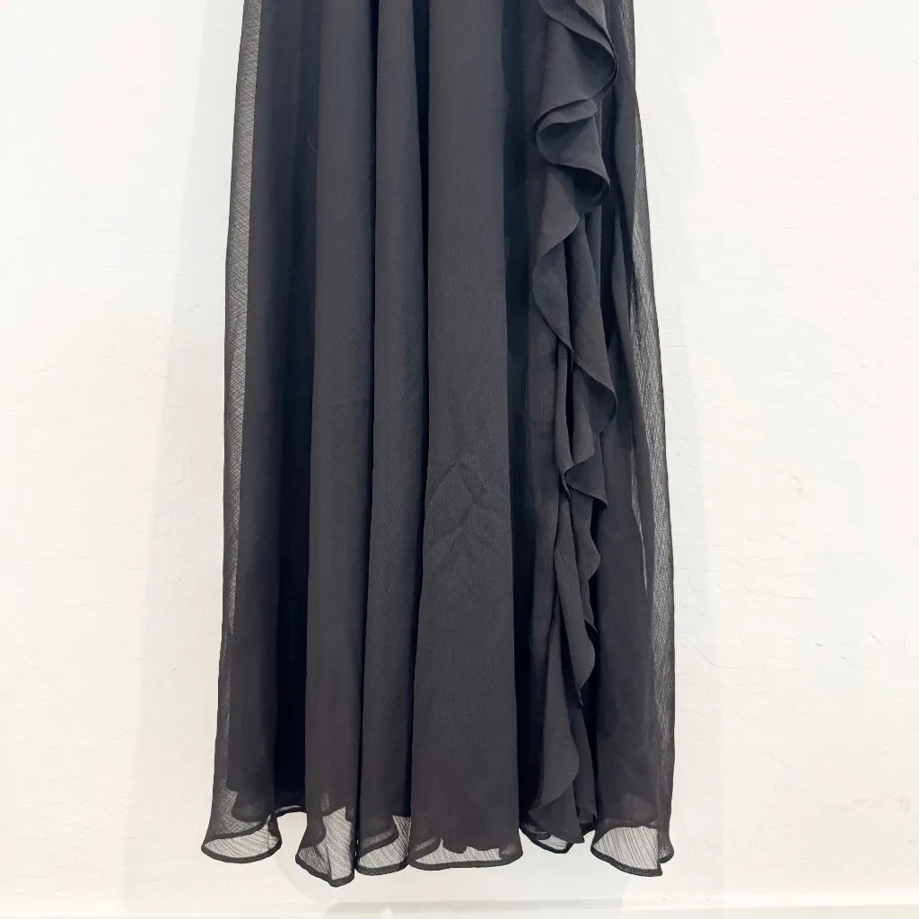 ASTR Holland Ruffle Maxi Dress Party Special Event Wedding Formal Black Size XS - Image 7