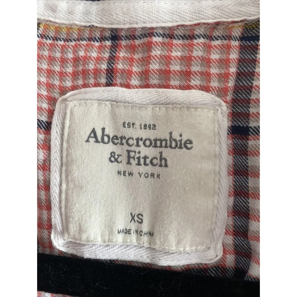Abercrombie Fitch‎ Women's XS Button Down Boho Plaid Preppy Light Summer - Image 2