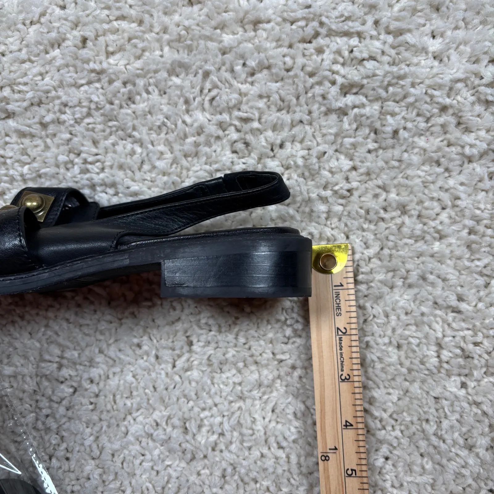 Chelsea Violet Black Leather Slingback Loafer Flats Women's Size 7.5 - Image 7