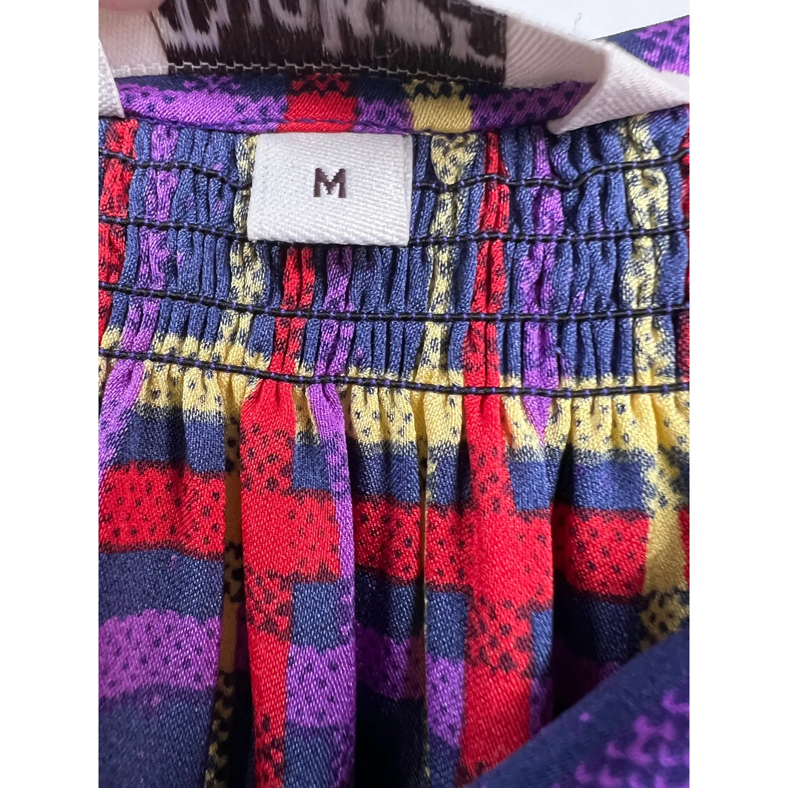 Tucker Dress Multicolor Checked Crew Neck Button Up Midi Dress Size Medium Blue - Image 5