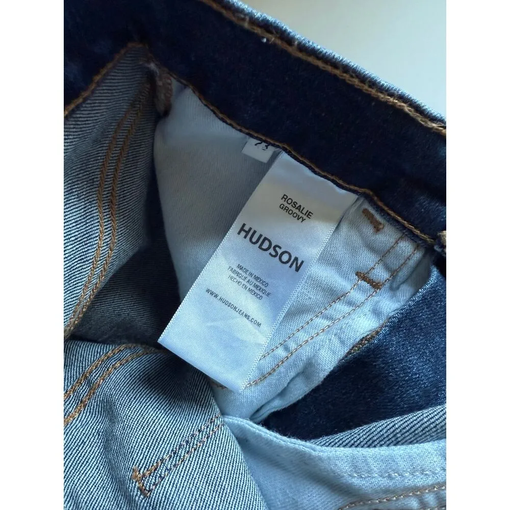 $195 New Hudson Rosalie High Waist Wide Leg Jeans - 23 - Image 7