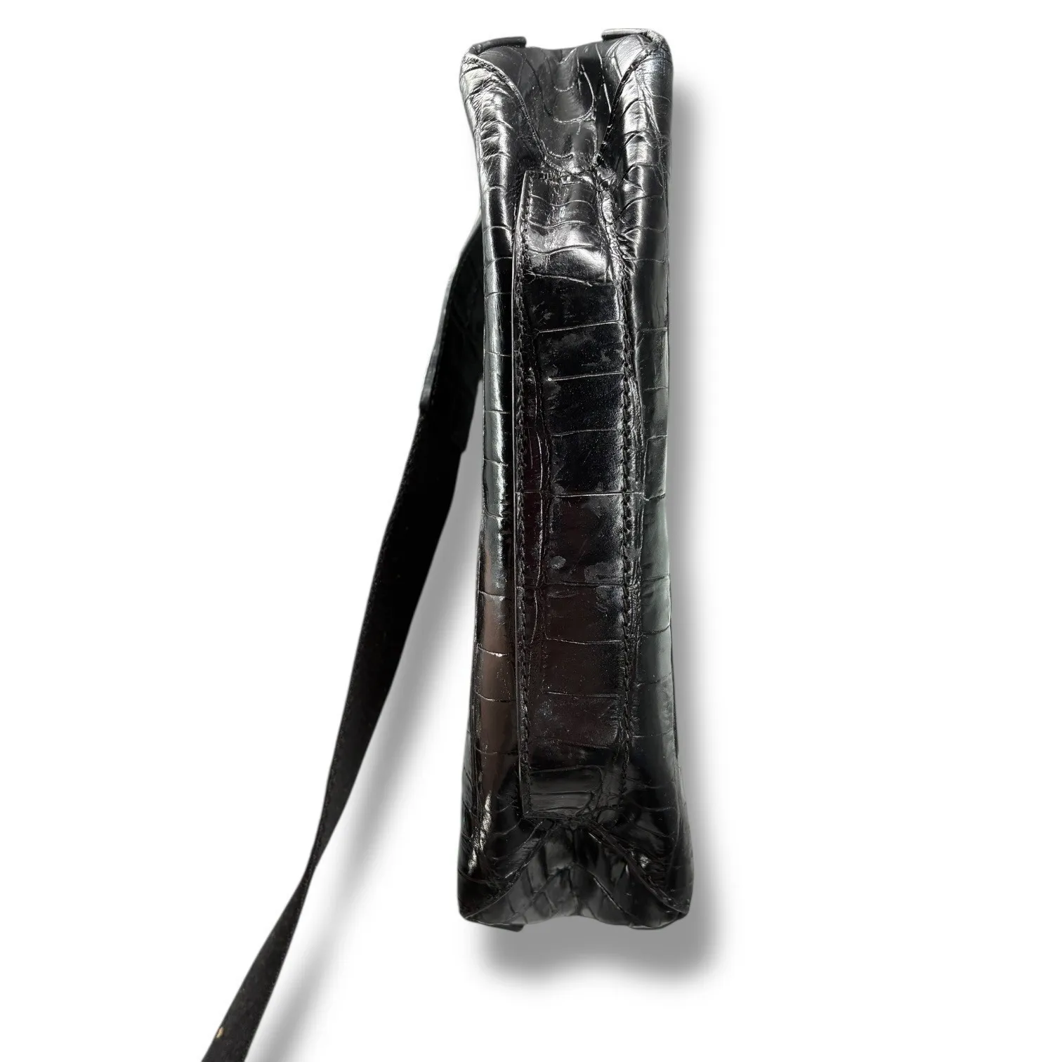 3.1 Phillip Lim Black Croc Embossed Leather Shoulder Bag EUC Convertible - Image 10